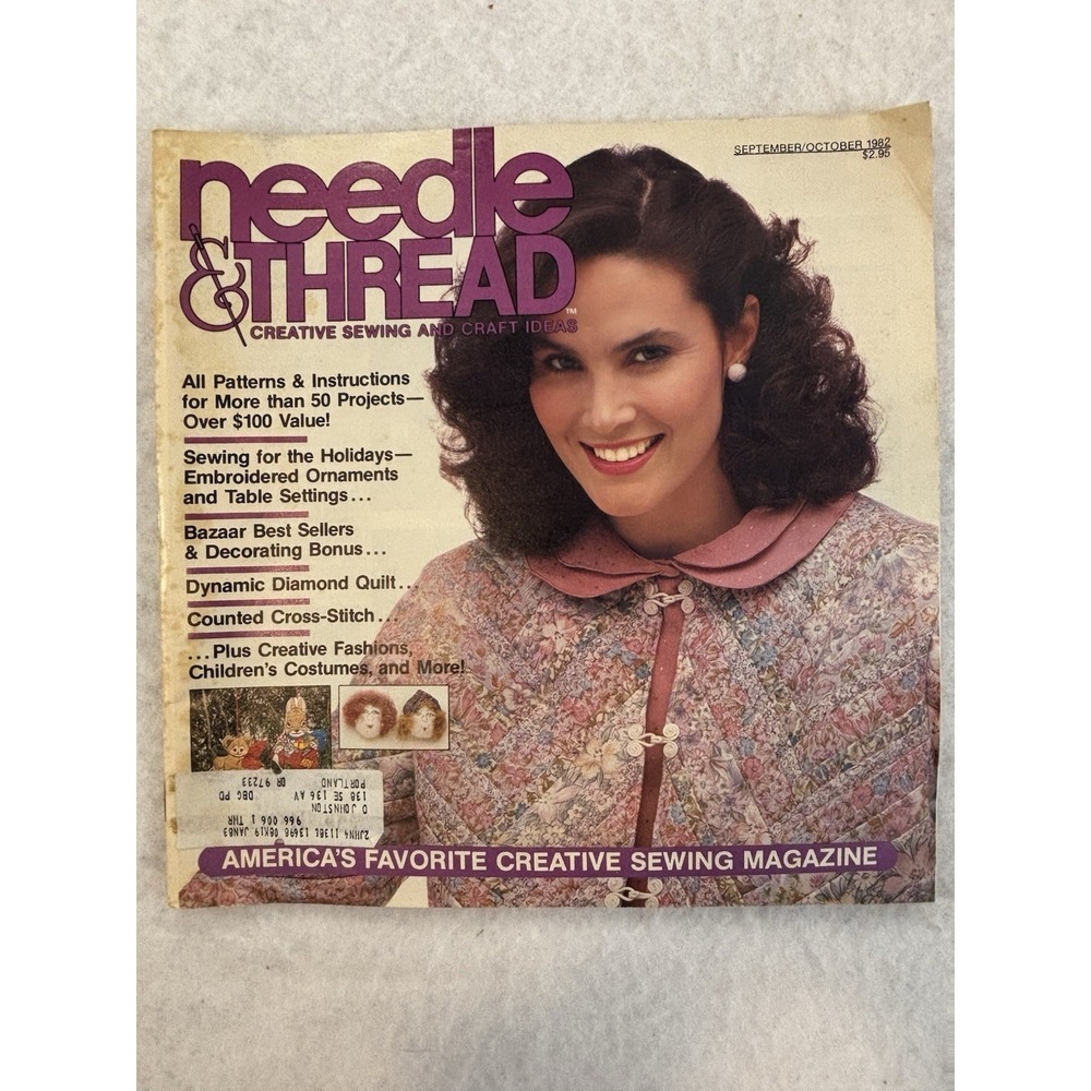 Vintage Needle & Thread Sewing Craft Costumes Patterns Sept/Oct 1982 Magazine‎